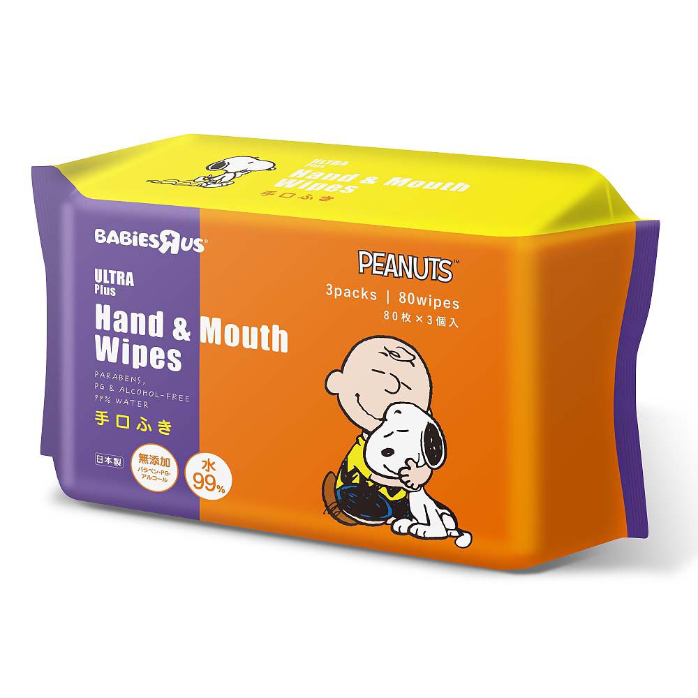 ULTRAPlus ウルトラプラス スヌーピー 手口ふき 80枚×3個パック