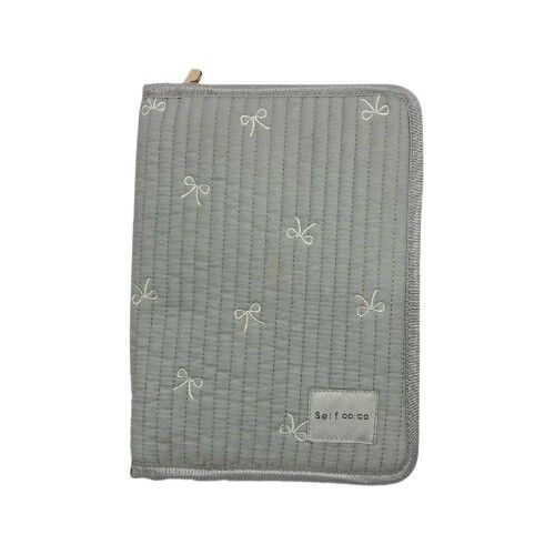 ヌビ マルチケース リボン柄 グレー | マタニティ・ベビー用品通販の