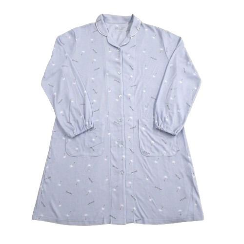 Petit jouet for maternity プティジョエット 長袖テーラーパジャマ 腹巻レギンス スムース わたげ柄(ライトブルー×M-L)