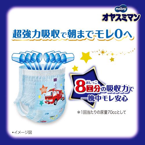 オヤスミマン 男の子 夜用パンツ オムツ ビッグ（13～28kg）22枚 【ユニ・チャーム パンツタイプ おむつ】