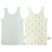 2枚組みえない袖なしシャツ肌着 パターンメッシュ うさぎ グレー&times;95cm ベビーザらス限定