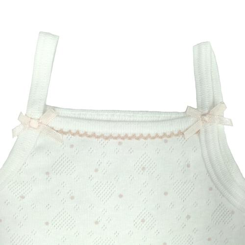 2枚組シンプルキャミソール肌着 ドット ホワイト&times;95cm ベビーザらス限定