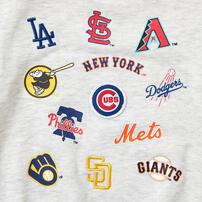 MLB チームMIX半袖ボディスーツ オフホワイト&times;70cm