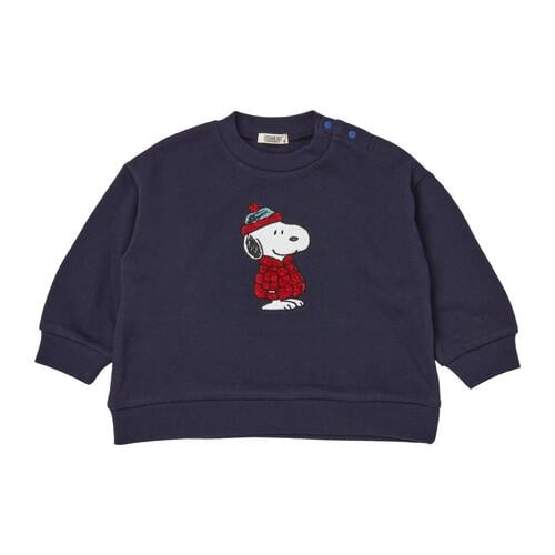 SNOOPY スヌーピー トレーナー サガラアップリケ ネイビー×80cm ベビーザらス限定