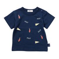 POLO BCS ロゴクマ半袖総柄Ｔシャツ ネイビー&times;90cm ベビーザらス限定
