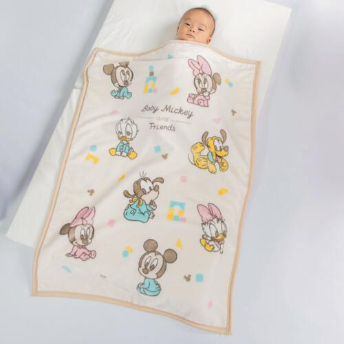 Disney プレミアムひざ掛け毛布 ベビーミッキー クリーム 70×100cm