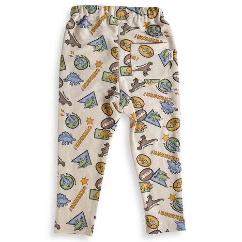 COJIKA 10分丈デイリーパンツ ワッペン柄 ミニ裏毛 ベージュ&times;90cm ベビーザらス限定