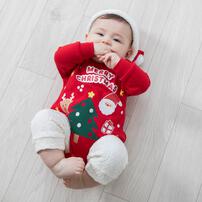 クリスマス ダルマオール コスチューム ベビー サンタクロース コスチューム 子供 衣装  裏毛 レッド×80cm ベビーザらス限定