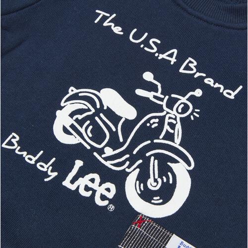 BUDDYLEE 長袖トレーナー ガーゼ裏毛 カブ ポケット付き ネイビー×90cm ベビーザらス限定