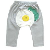 オシリハッピーモンキーパンツ 目玉焼き グレー×80cm ベビー服 ベビーウェア ボトムス 赤ちゃん 男の子 女の子 ユニセックス 子供服 保育園 幼稚園