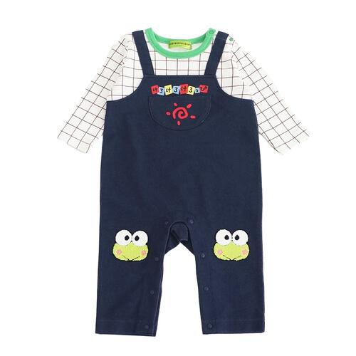 SANRIO サンリオ ケロケロケロッピ 長袖レイヤードフウカバーオール ベージュ×70-80cm ベビーザらス限定