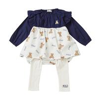 POLO BCS レギンス付フリルロンパース オフホワイト×80cm ベビーザらス限定