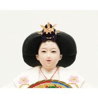 【雛人形】ケース親王飾り「花飾りグレージュパノラマアクリル」（322979）