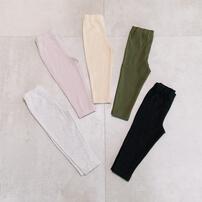 RAT-A-TATR ラッタッター デイリーパンツ レギンス ストレッチフライス(ブラック×90cm)