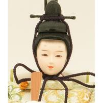 【雛人形】親王飾り「七宝透かし屏風木目調」（605837）