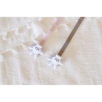 ミッキーマウス おしゃぶり＆トイホルダー (ピンクベージュ)