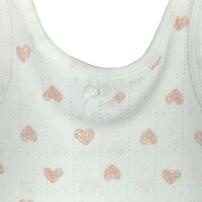 2枚組おめかし袖なしロンパース肌着 ハート グリーン&times;80cm ベビーザらス限定