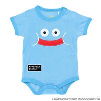 ドラクエベビー＆キッズ パイル半袖ボディスーツ キングスライム ブルー×80cm