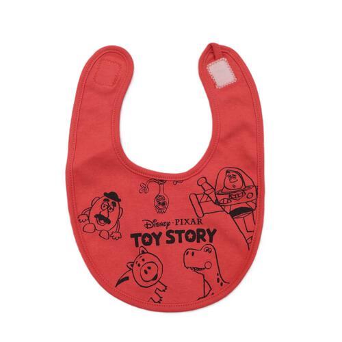 Disney ディズニー 長袖前開きプレオール スタイ付き トイストーリー ナチュラル×70-80cm