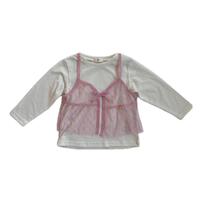 Sophitica 天竺チュールドッキングTシャツ(ピンク×90cm)