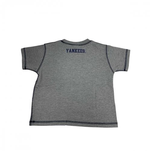 MLB クマ柄プリントＴシャツ ヤンキース グレー&times;95cm