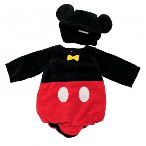 Disney ディズニー 長袖たまごオール 帽子付き ミッキー フリース ベビーザらス限定