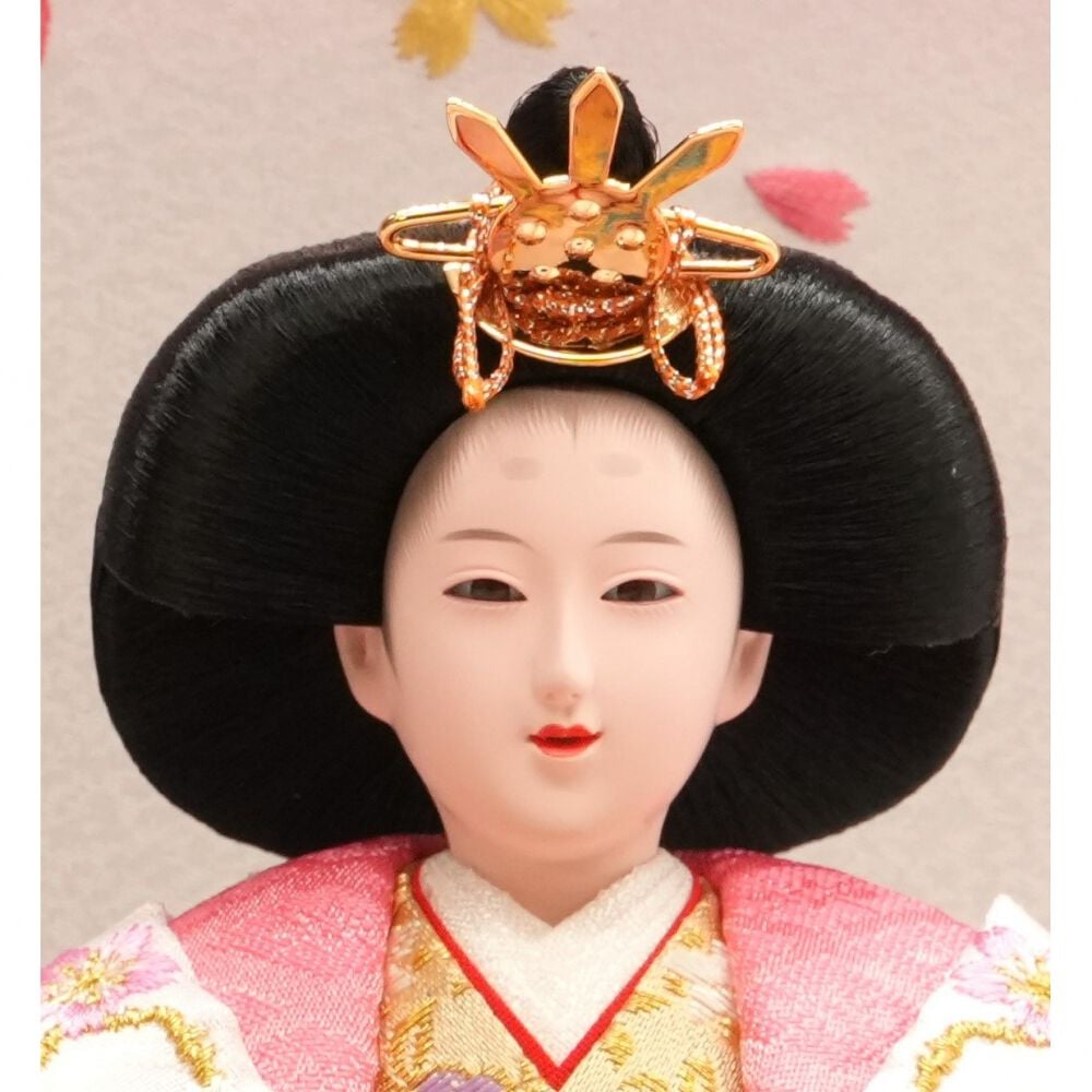 雛人形】ケース親王飾り「雪輪牡丹桜丸形アクリル」（322913）ベビーザ