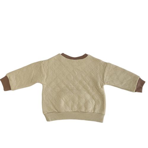 ベビーザらス限定　TINY DRIP キルトトレーナー(ベージュ&times;90cm)