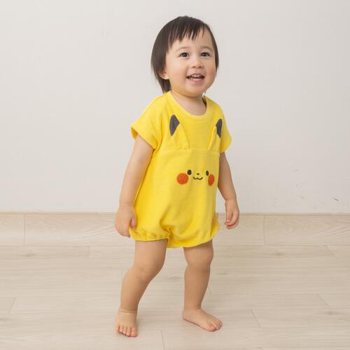 monpoke モンポケ 半袖ボディスーツ ピカチュウパイル イエロー&times;70cm ベビーザらス限定