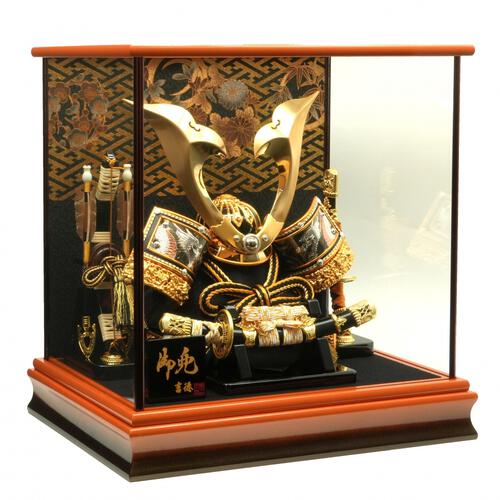 【五月人形】兜ケース飾り「立体鍬形紗綾形に花丸文様」（538758）トイザらス・ベビーザらス限定【メーカー直送】