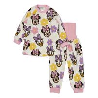 Disney ディズニー 珊瑚フリースパジャマ ミニー 総柄 ピンク&times;95cm