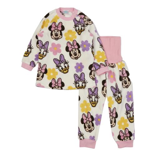 Disney ディズニー 珊瑚フリースパジャマ ミニー 総柄 ピンク&times;95cm