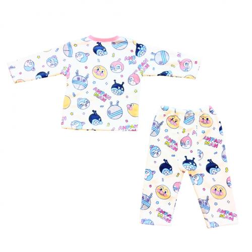 ANPANMAN アンパンマン あったかフリースパジャマ 総柄 ピンク×90cm