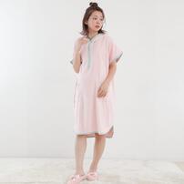 バスローブポンチョ（ピンク）(ピンク×M-L)