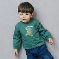 ベビーザらス限定　sophitica サガラ刺繍 デイリートップス キョウリュウ(カーキ×90cm)