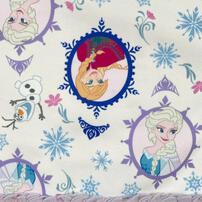 【Sophitica × tsumashi1118さん】Disney アナと雪の女王 裏毛トレーナー 総柄 ホワイト×110cm ベビーザらス限定