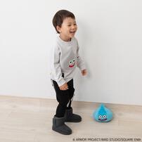 ドラクエベビー＆キッズ サガラ刺繍スウェットシャツ メタルスライム(グレー×約90cm)