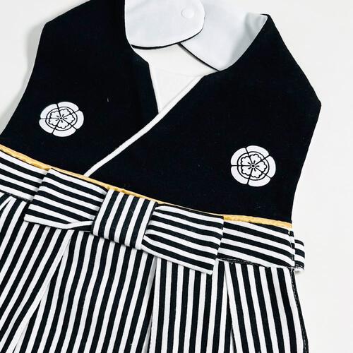 袴風男児スタイ(ブラック×フリー) ベビーザらス限定