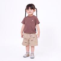 POLO BCS ロゴクマ総柄ハーフパンツ ベージュ&times;110cm  ベビーザらス限定