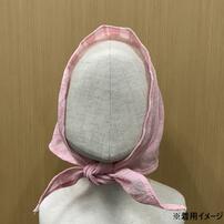 FirstCloset 半袖ロンパース 先染めチェック バブーシュカ付き ピンク&times;70cm