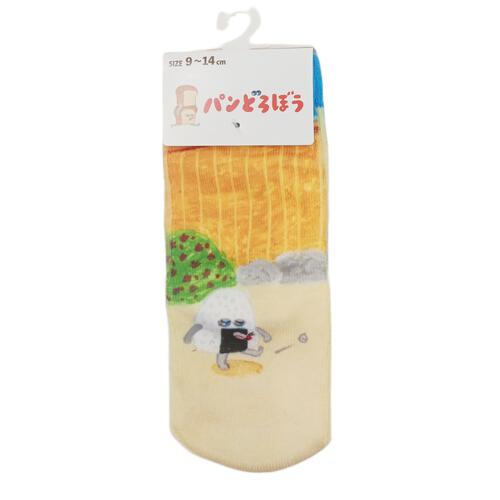 パンどろぼう クルーベビーソックス(ダークベージュ&times;9-14cm)