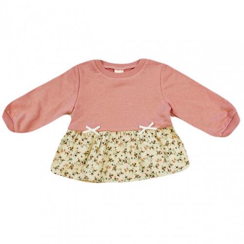 sophitica 裏毛裾フリル切り替えトレーナー ピンク×95cm ベビーザらス限定