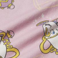 ディズニー 半袖ボディスーツ 総柄 ポット婦人＆チップ ピンク&times;80cm