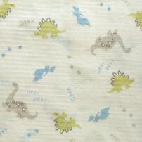 2枚組 涼感袖なしシャツ肌着 シースルー 恐竜 パステルブルー×90cm