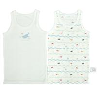2枚組涼感袖なしシャツ肌着 海の生き物 ホワイト&times;80cm ベビーザらス限定