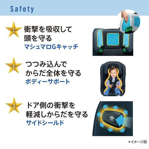 Aprica アップリカ フォームフィット ネクスト (ステラネイビー) チャイルド＆ジュニアシート ISOFIX固定 R129適合 成長にフィット 衝撃軽減サイドシールド 速乾性メッシュシート 1才頃～12才頃まで