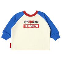 【TOMICA kie_158さんプロデュース】TOMICA トミカ 長袖トレーナー 前後着用デザイン ブルー×100cm