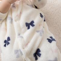 ２WAYドレスオール フリース リボン柄 グレー×50-60cm