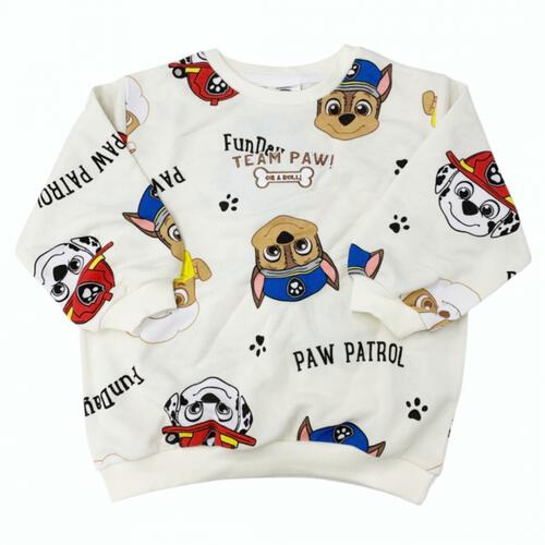 ベビーザらス限定　パウ･パトロール 総柄トレーナー(アイボリー&times;120cm)