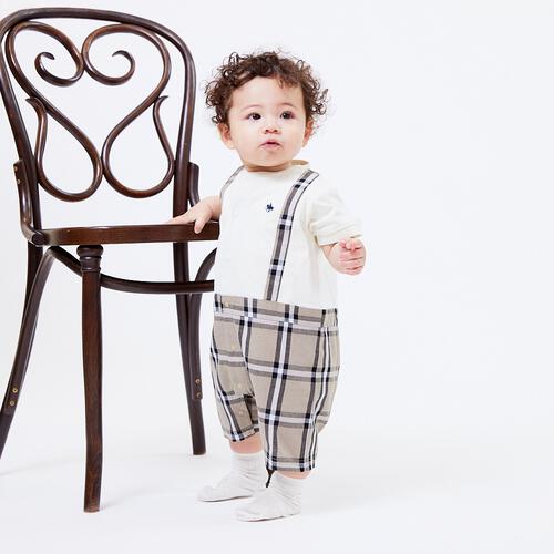 POLO BCS レイヤード風半袖ロンパース ベージュ&times;70cm  ベビーザらス限定